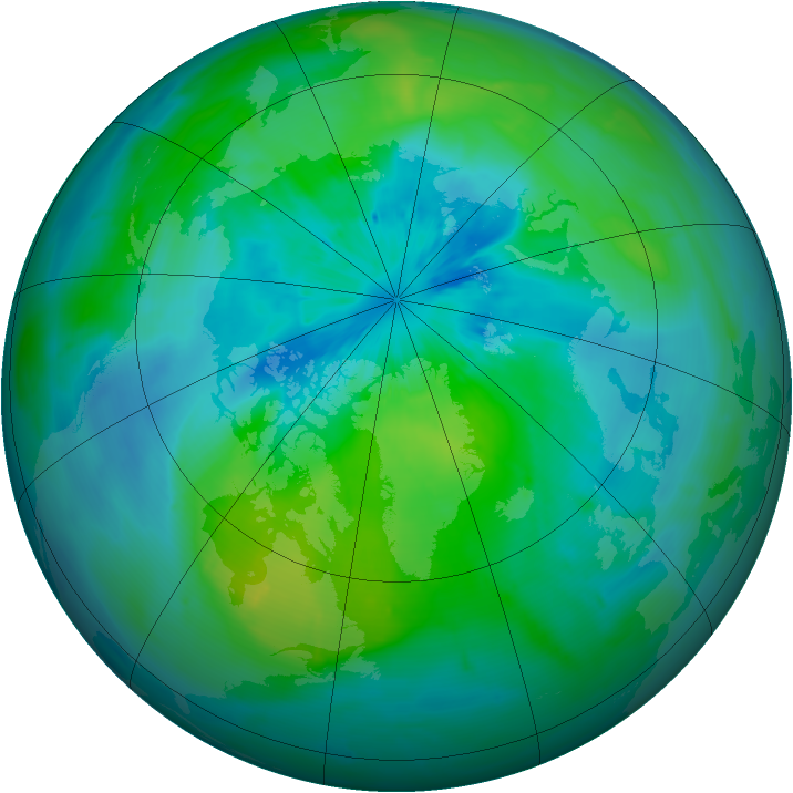 Arctic ozone map for 16 September 2014